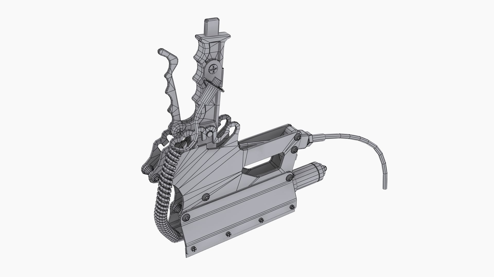 MM Billet 3 Speed complete shifter Low-poly 3D model_10