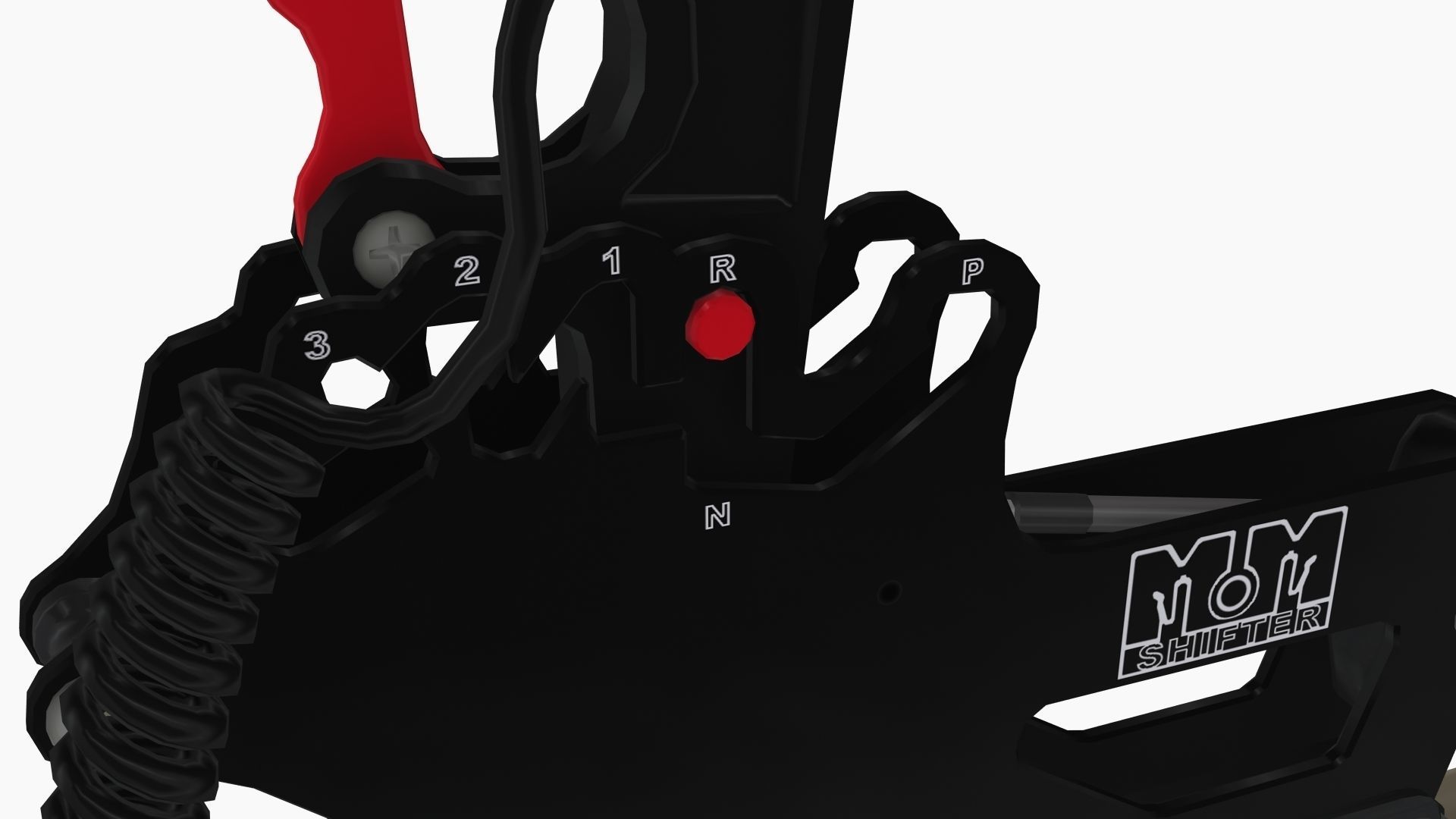 MM Billet 3 Speed complete shifter Low-poly 3D model_5