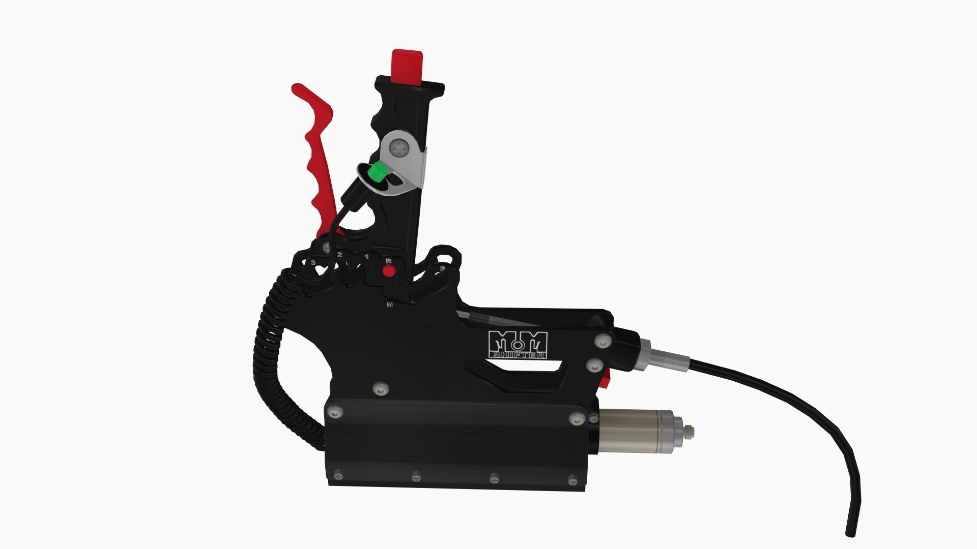 MM Billet 3 Speed complete shifter Low-poly 3D model_1