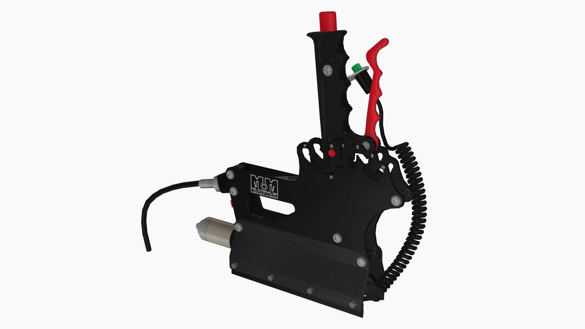 MM Billet 3 Speed complete shifter Low-poly 3D model_4