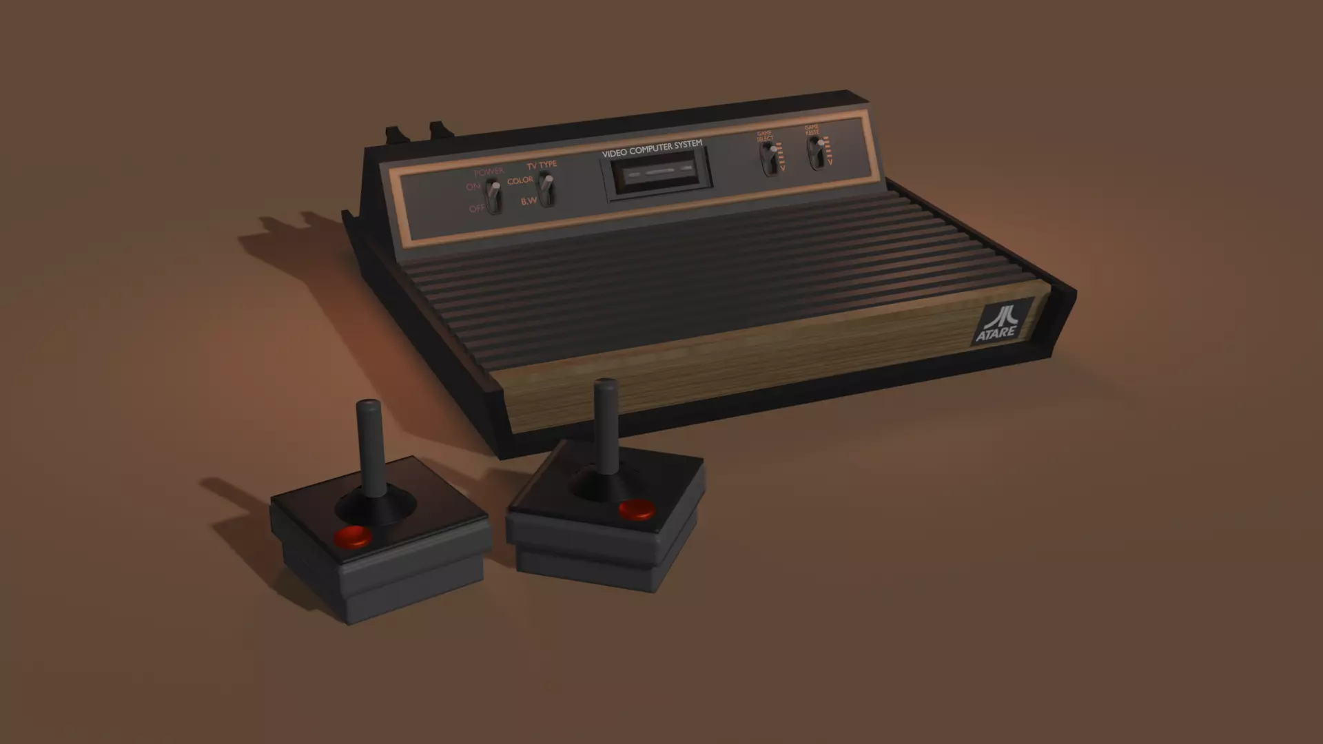 Retro Consol Atari 2600 3D model