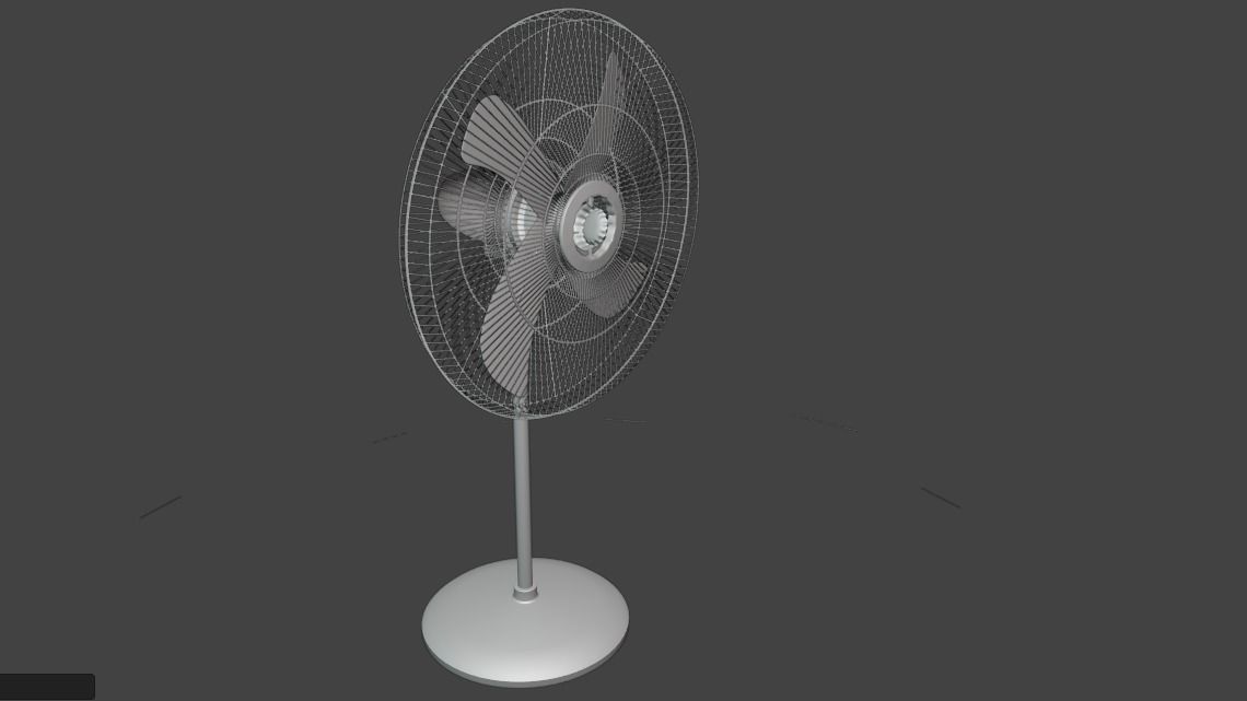 Stand Fan 3D model_2