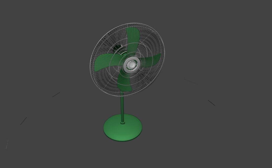 Stand Fan 3D model_10