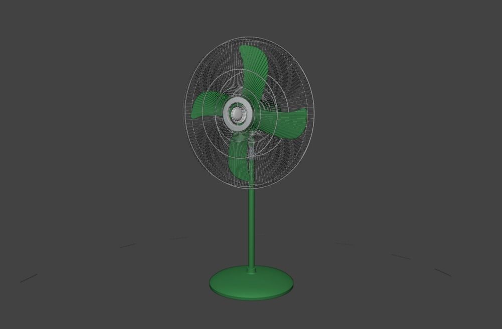 Stand Fan 3D model_9