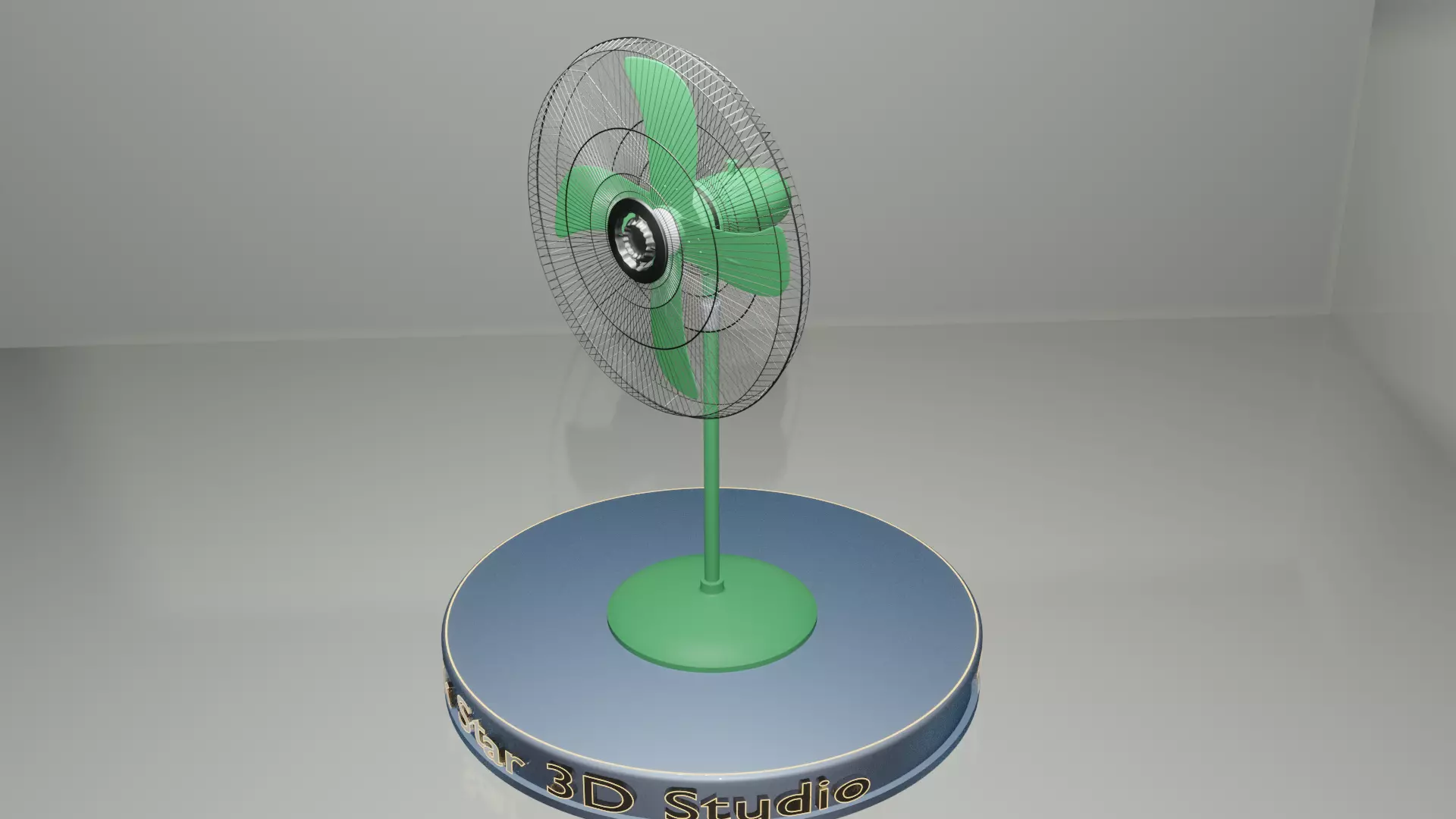 Stand Fan 3D model_0