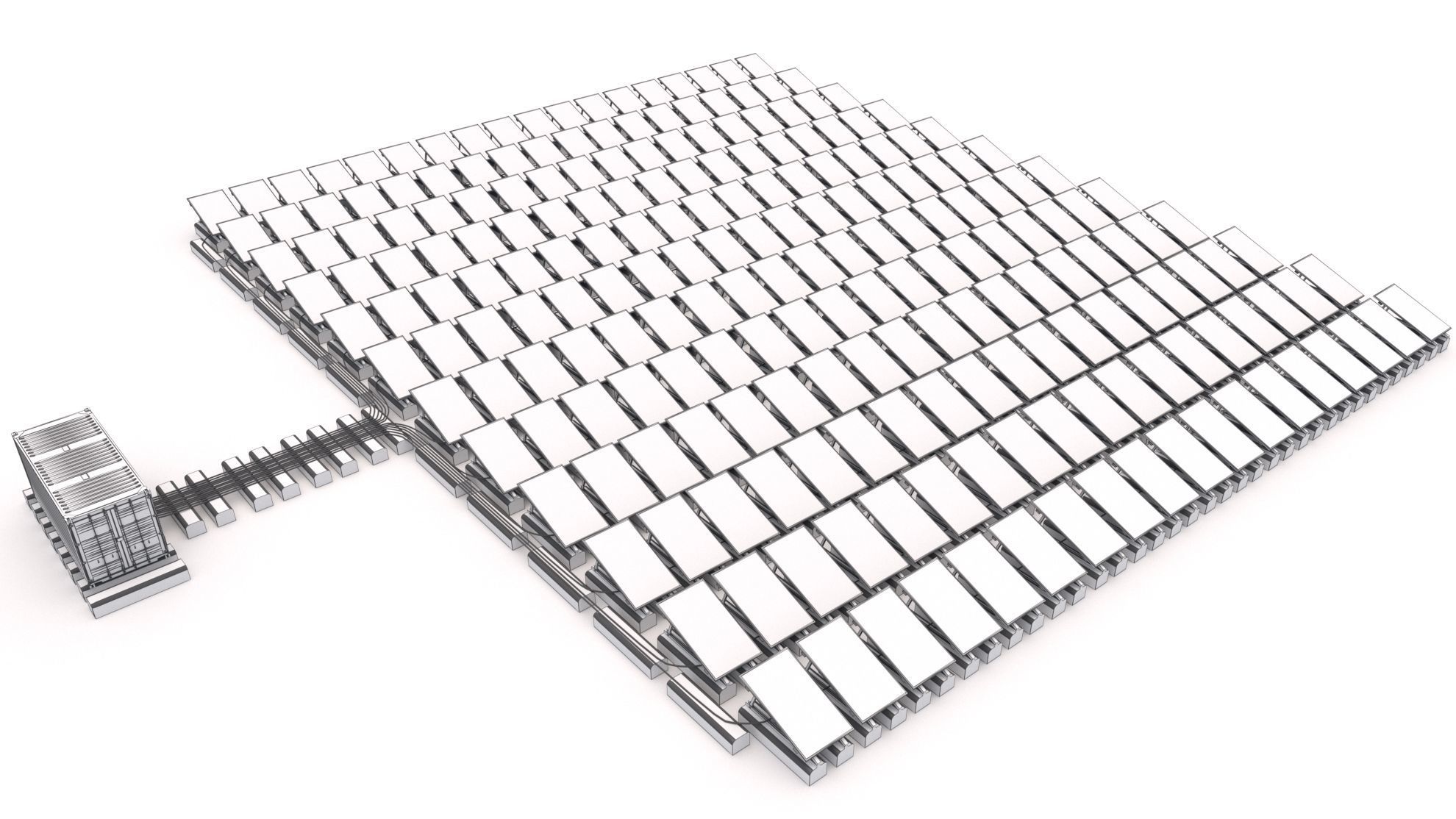 Floating Solar Panels 3D model_7