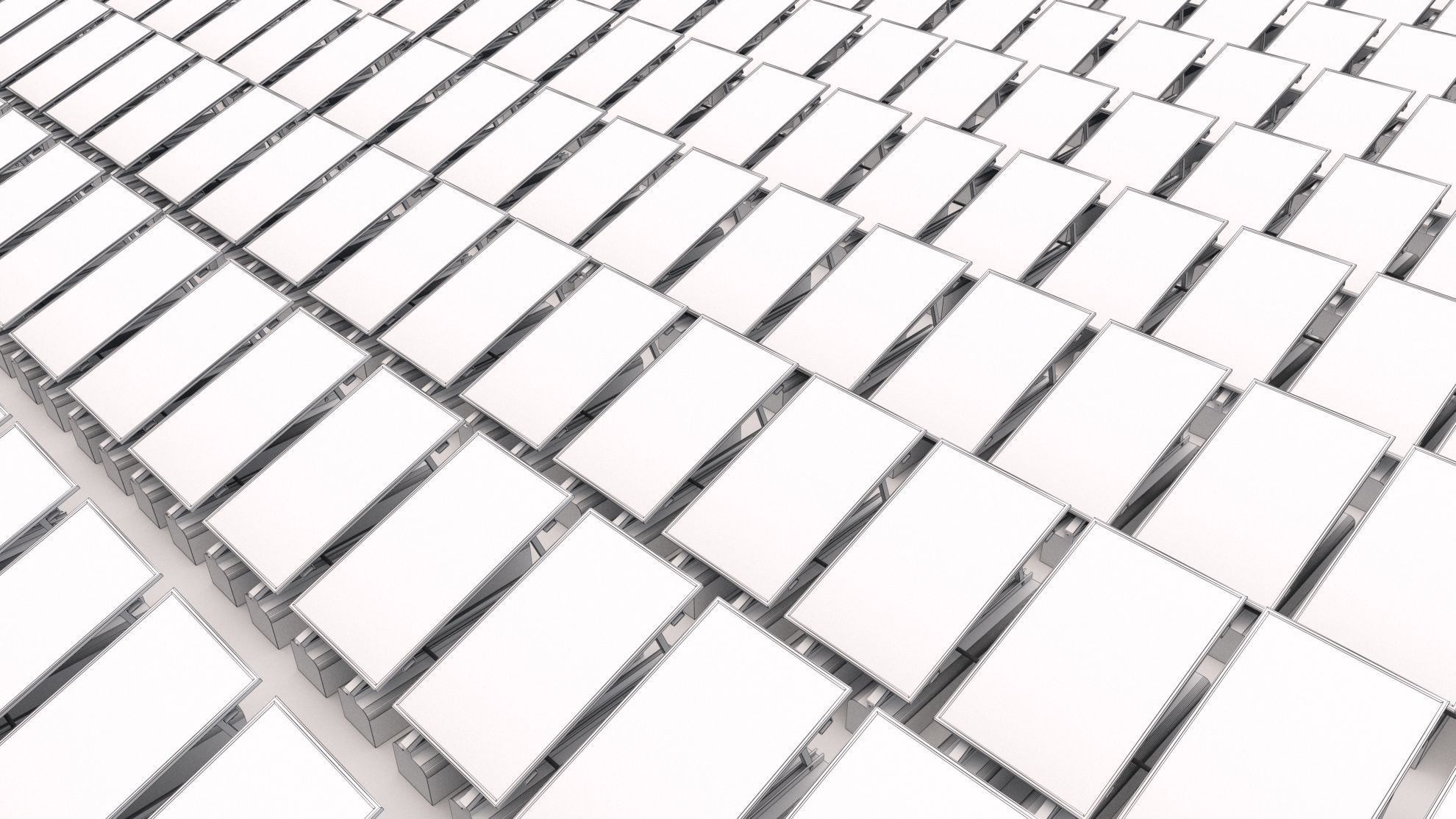 Floating Solar Panels 3D model_8