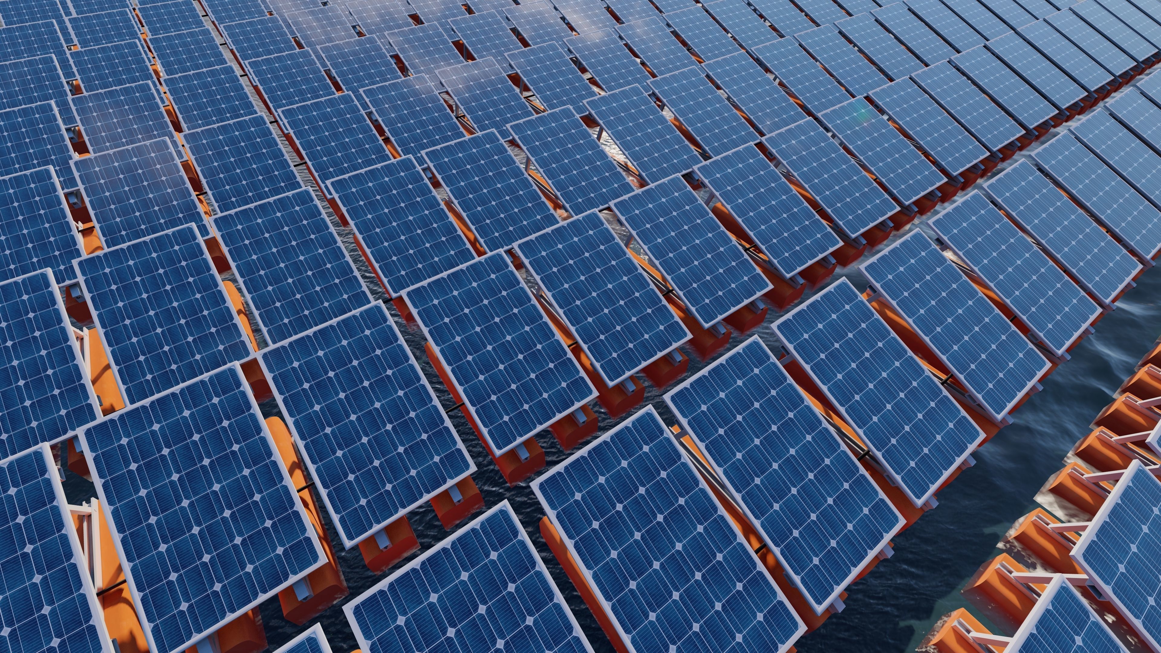 Floating Solar Panels 3D model_4