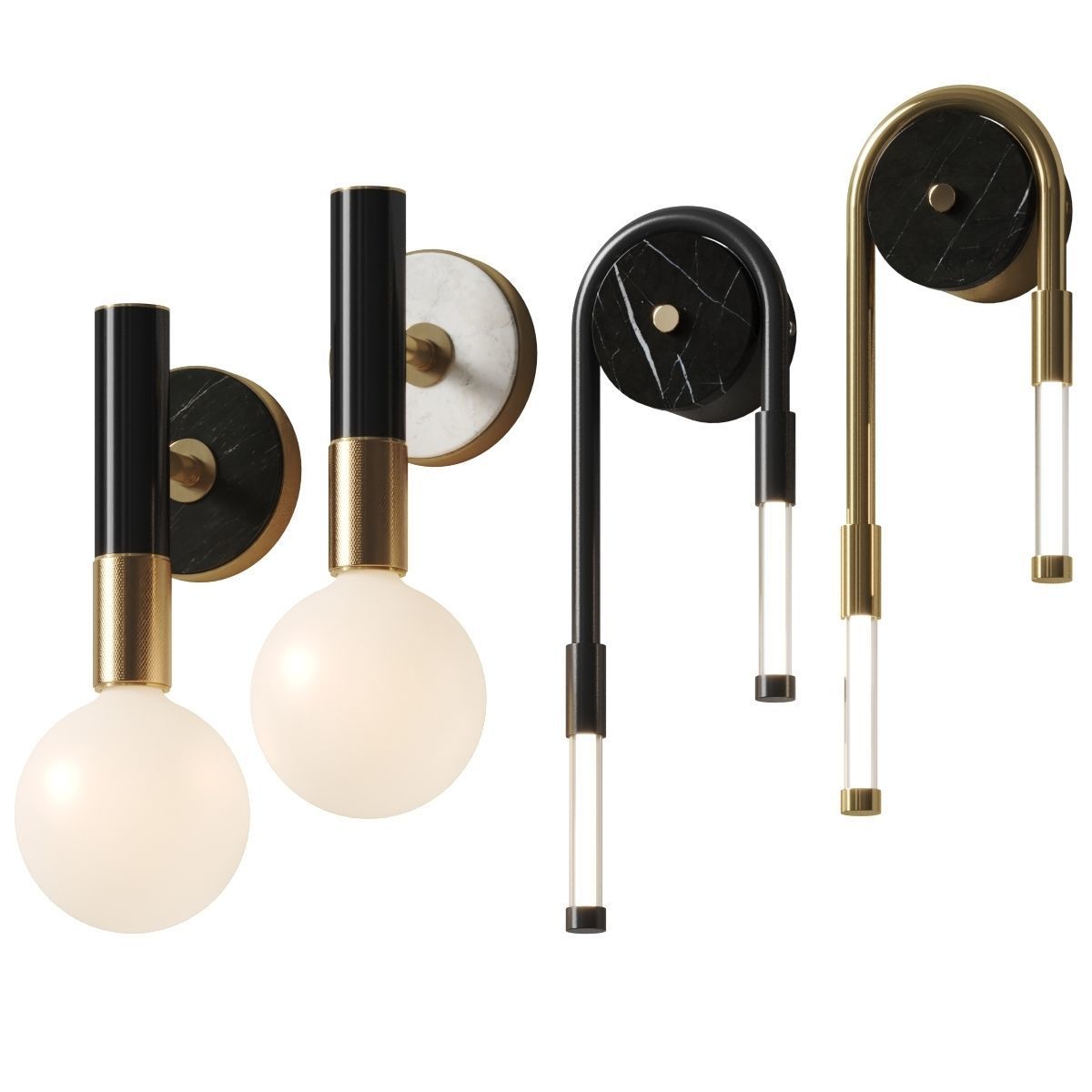 Lampatron - wall lamps set 3D model_1