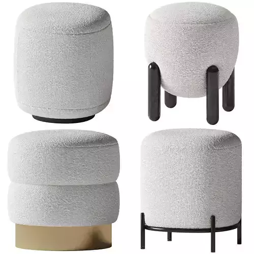 Boucle poufs set