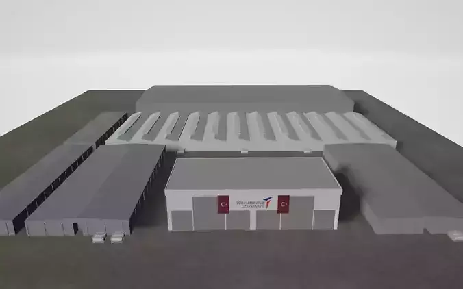 TAI - TUSAS FACTORY BUILDING  3D model