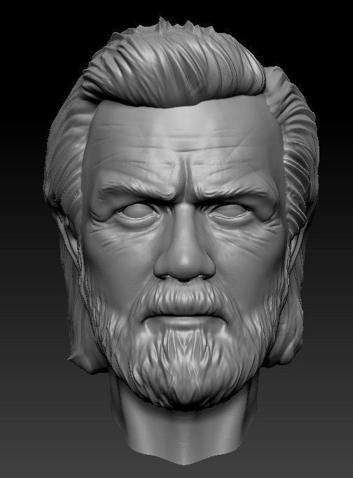 Obi-wan Kenobi Head -Serie 2022 Printable impresion 3D 3D print model_9