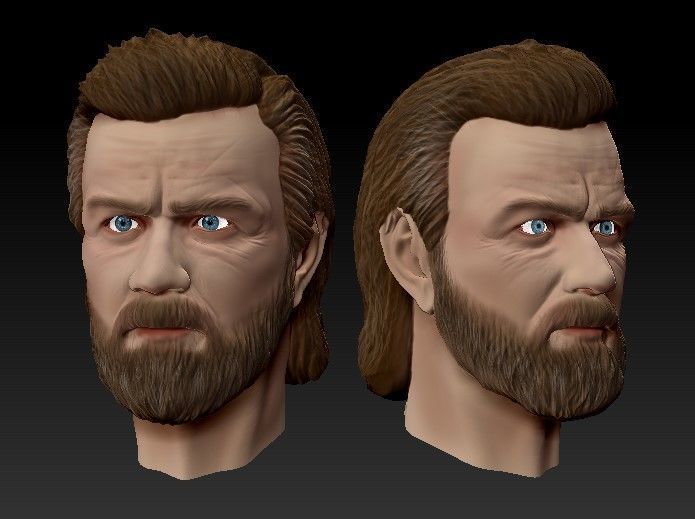 Obi-wan Kenobi Head -Serie 2022 Printable impresion 3D 3D print model_1