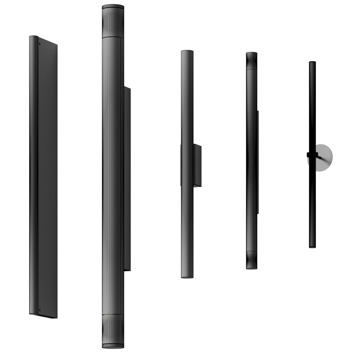 Minimalistic Wall lamps SET 3D model_1