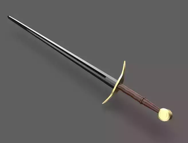 Sword 3d model with texture