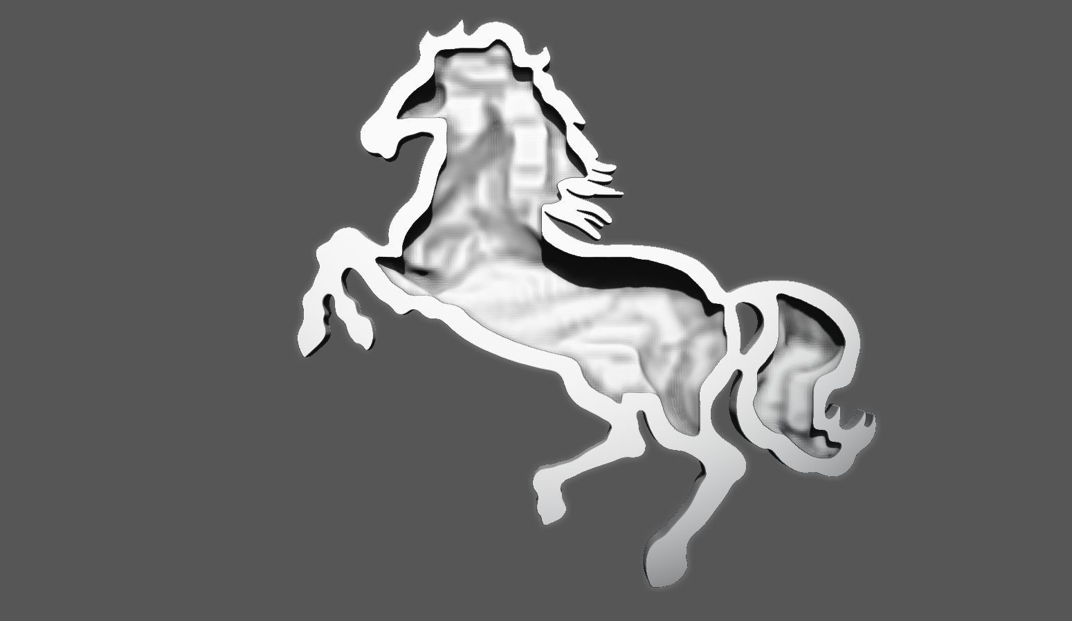 Horse Pendant  3D print model_2
