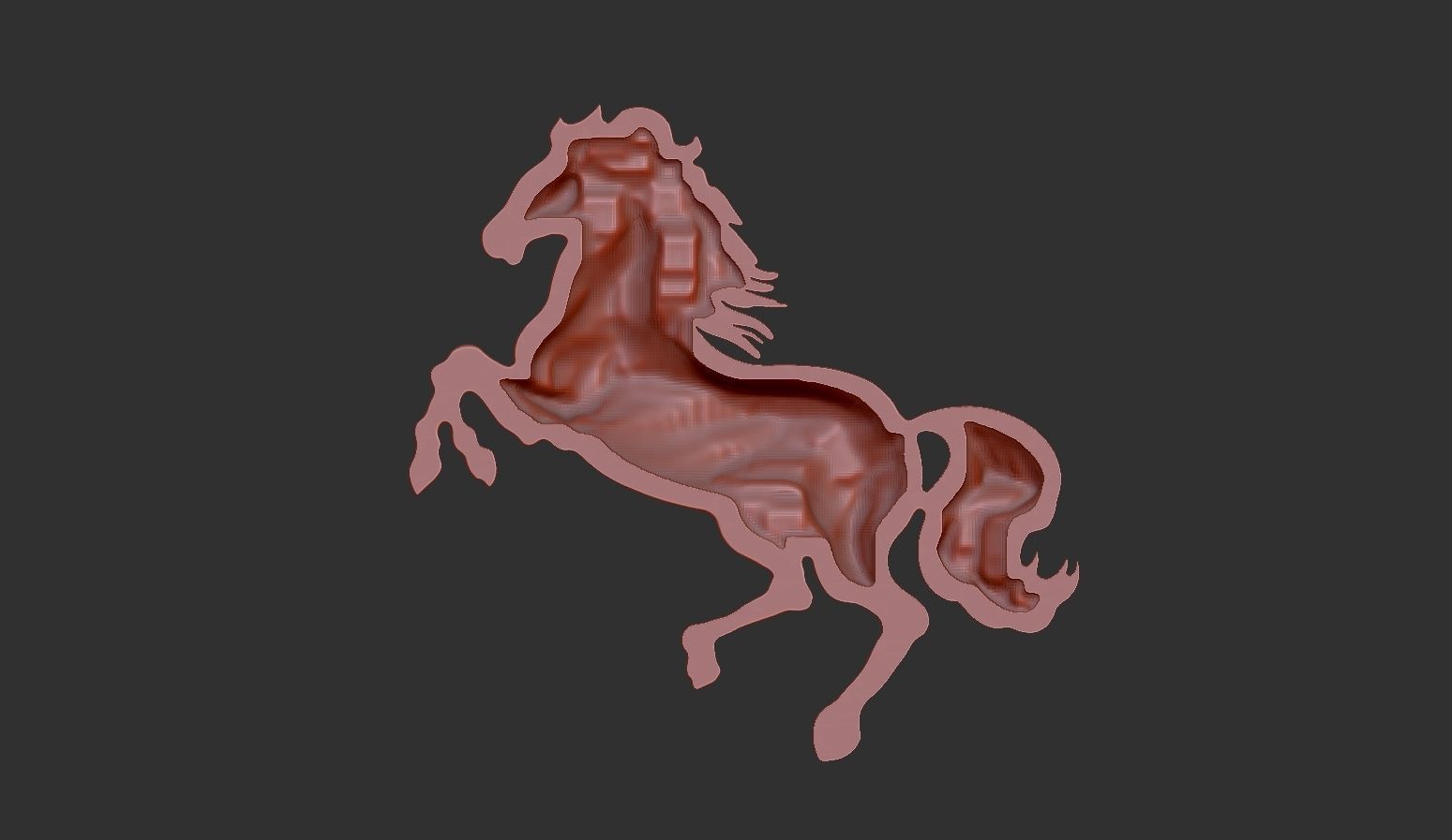 Horse Pendant  3D print model_7