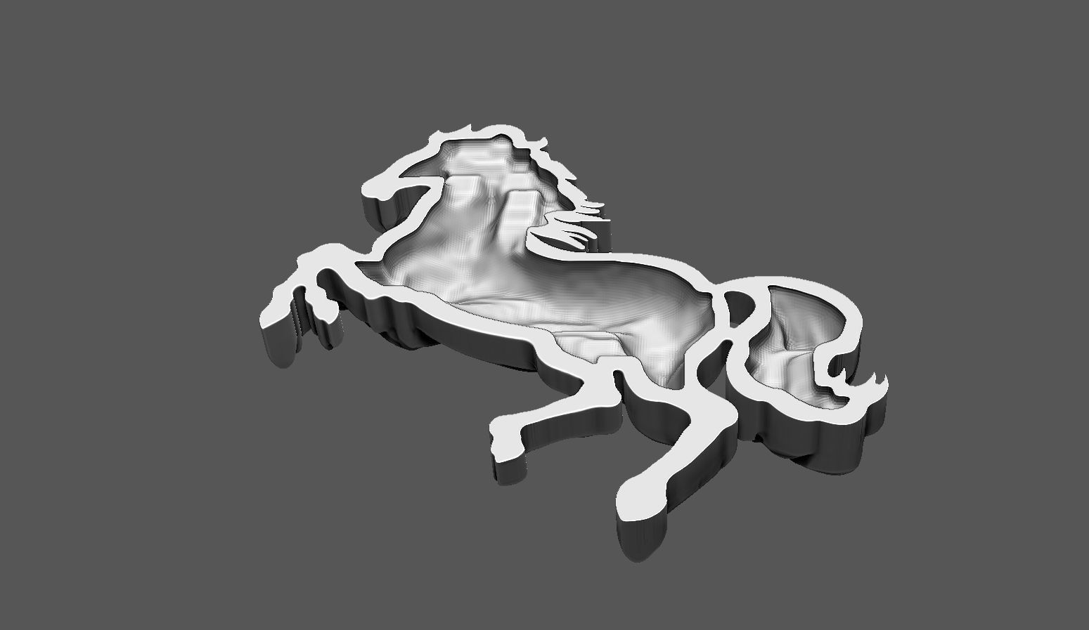 Horse Pendant  3D print model_4