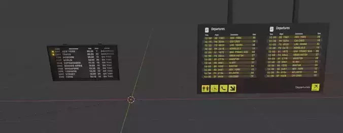 Airport Information Graphics Screen