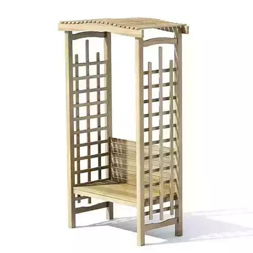 Covered Wooden Bench