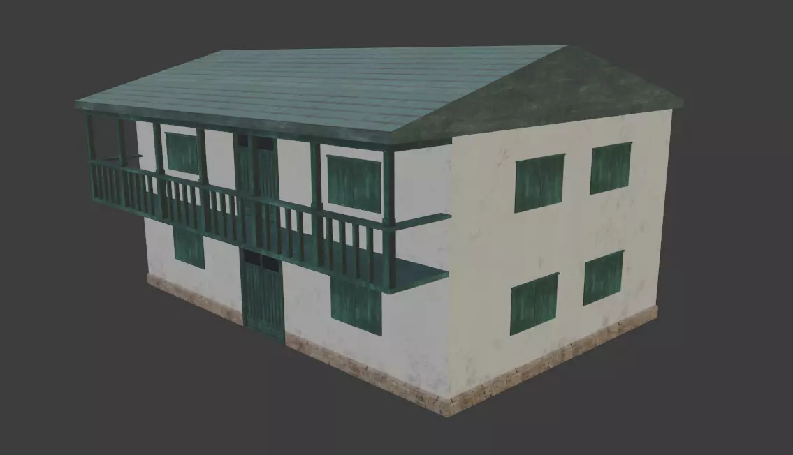 Small Village House Low-poly 3D model