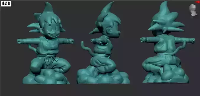 goku mini figure 3D print model