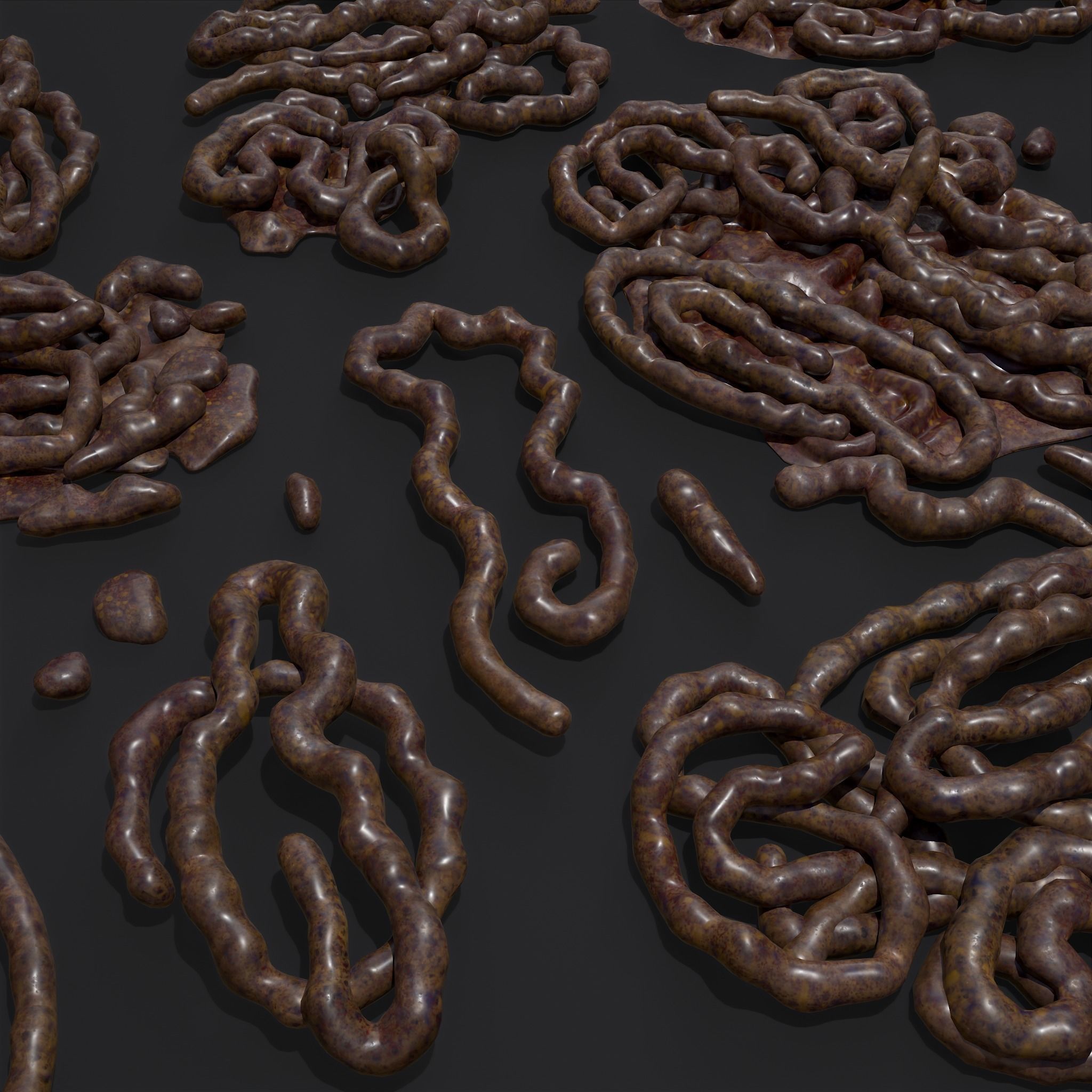 Intestines Piles Low-poly 3D model_4