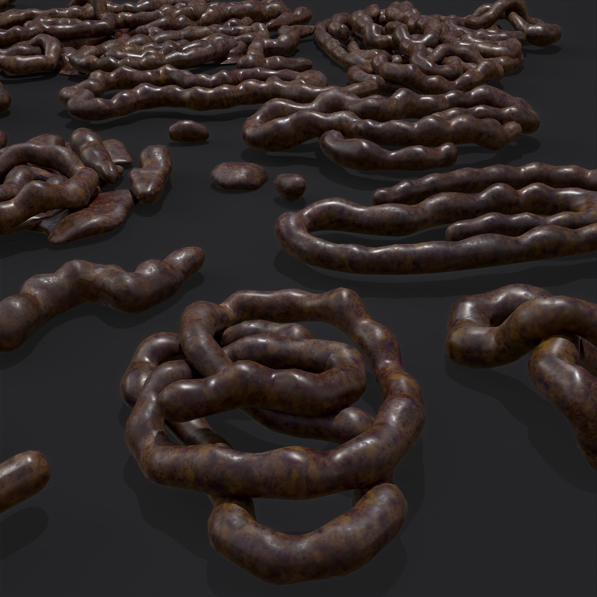 Intestines Piles Low-poly 3D model_40