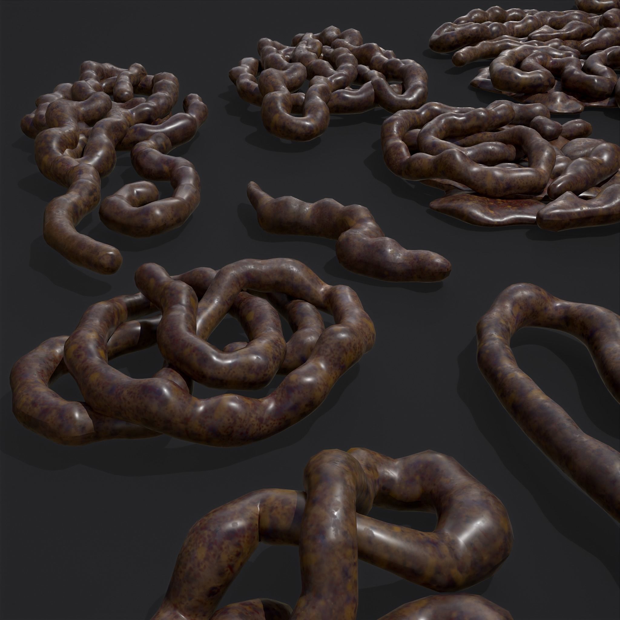 Intestines Piles Low-poly 3D model_37