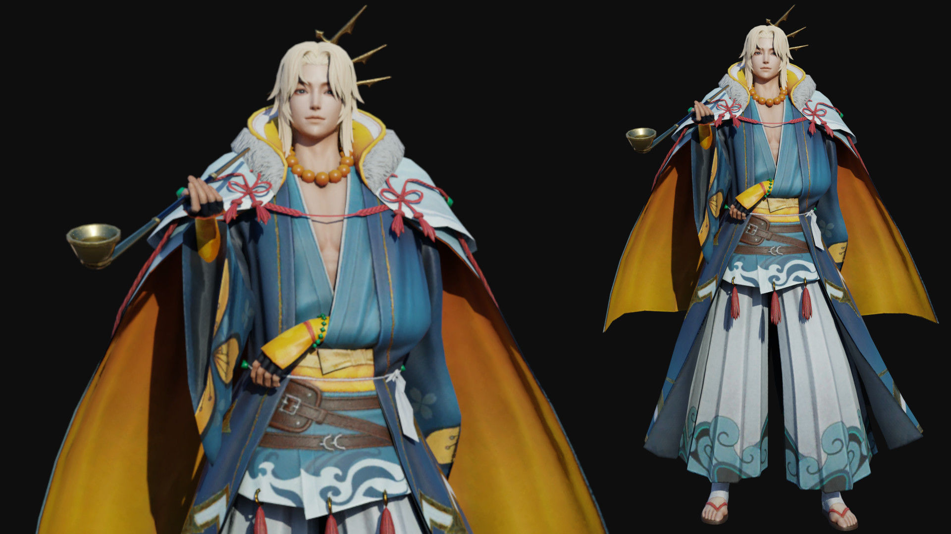 Warrior Man Low-poly 3D model_2