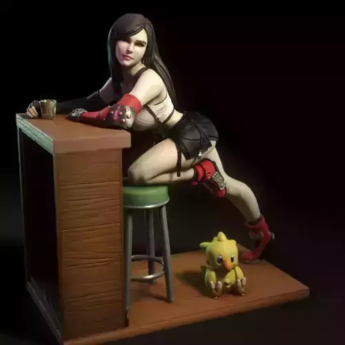 Tifa Lockhart 3D print model