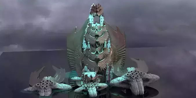 Floating Angel monolith Sci-fi Hive Systems 3 Extended Kit bash 