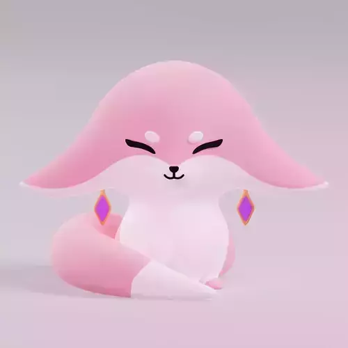Cute Kitsune 3D Model 3D model