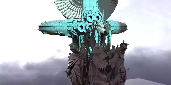 Heavens Angelic facility Advanced Base Kit bash Extended  3D model