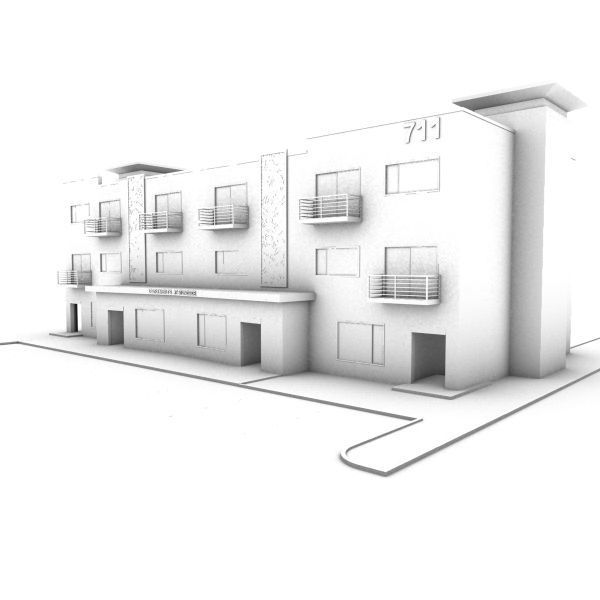 Apartment Building 3D model_13