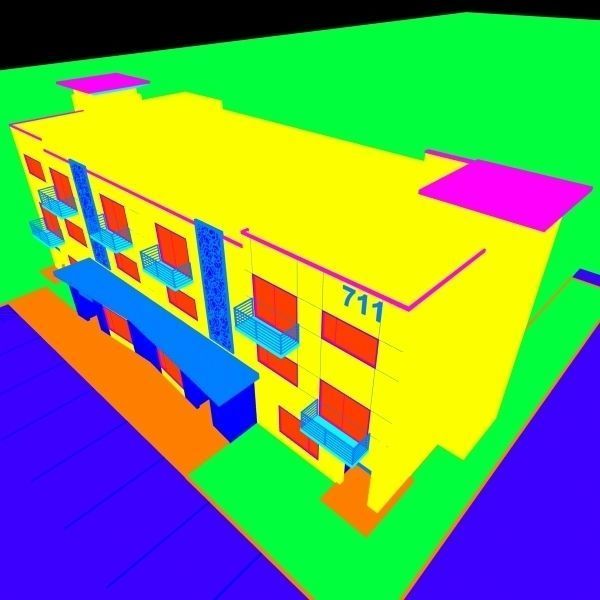 Apartment Building 3D model_18