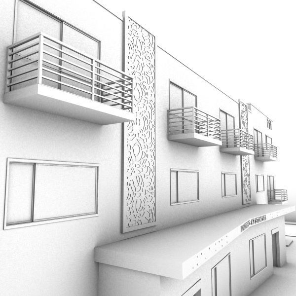 Apartment Building 3D model_14