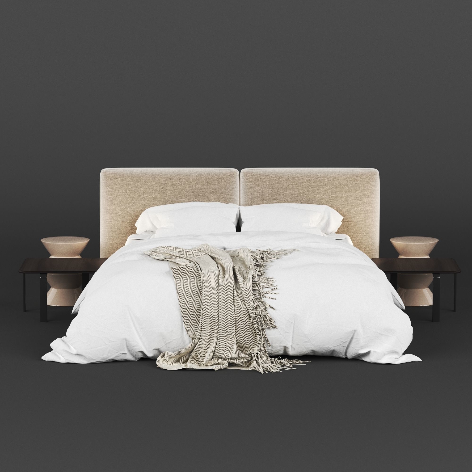 Bed Minotti Tatlin Cover 3D model_1