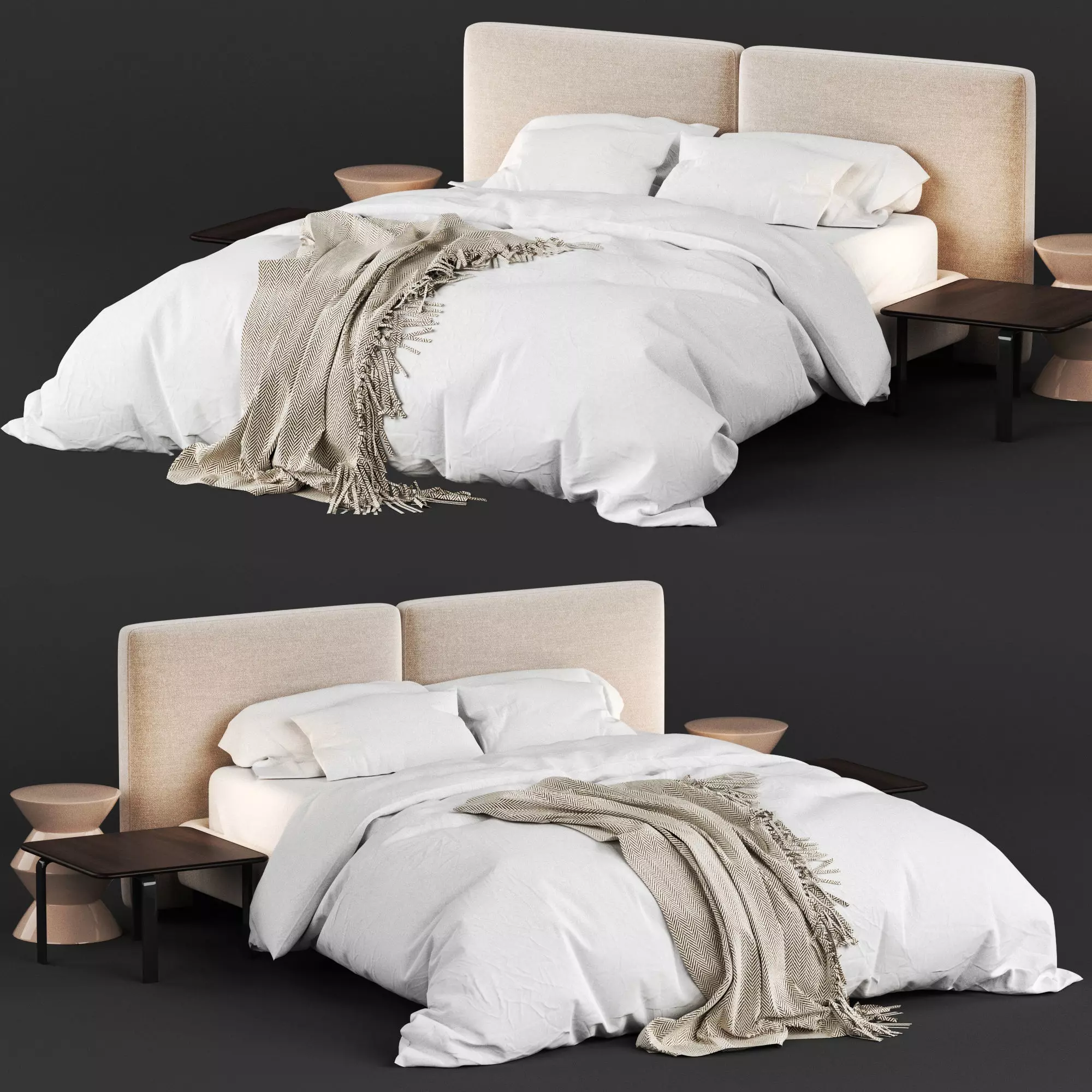 Bed Minotti Tatlin Cover 3D model_0