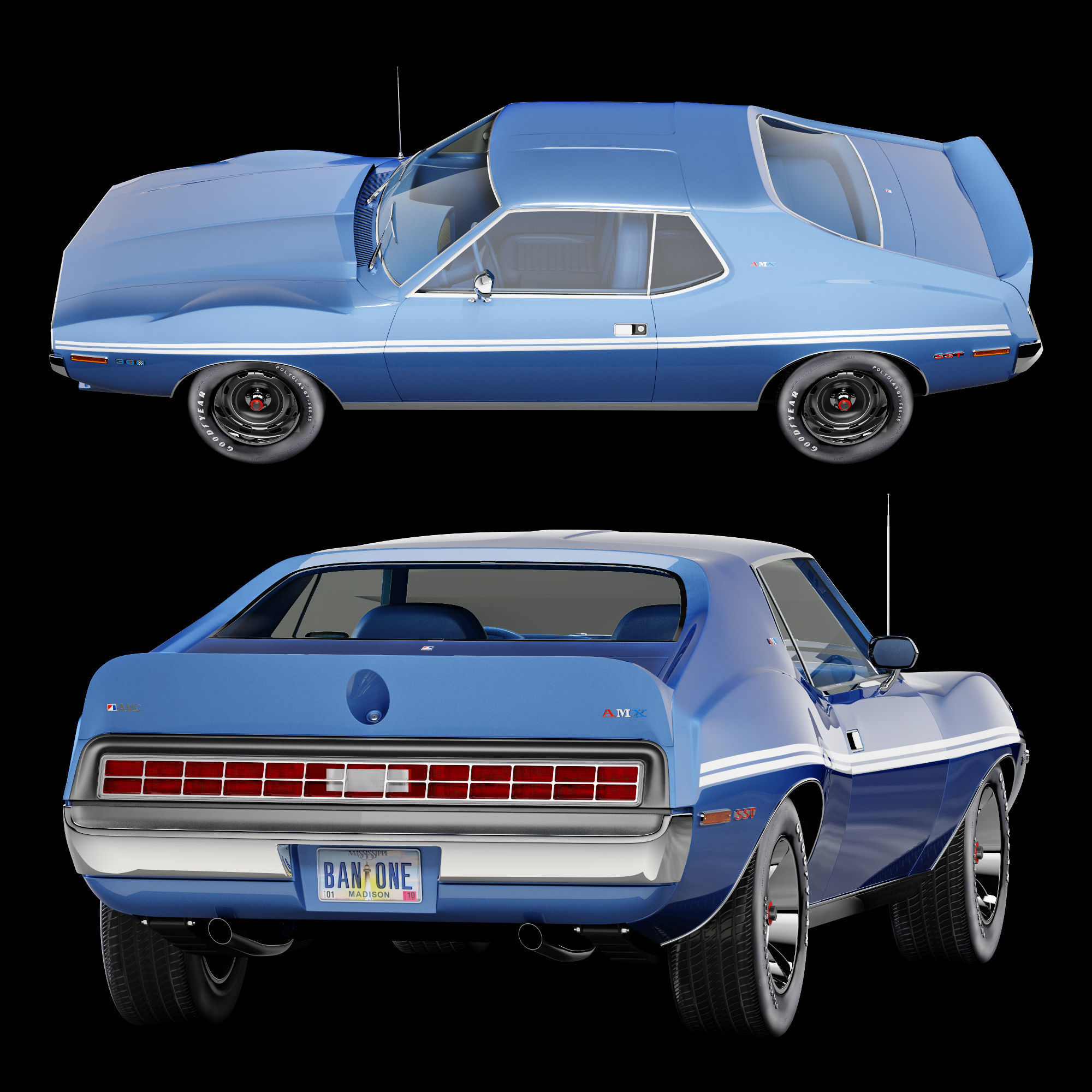 AMC AMX SST-1972 3D model_10