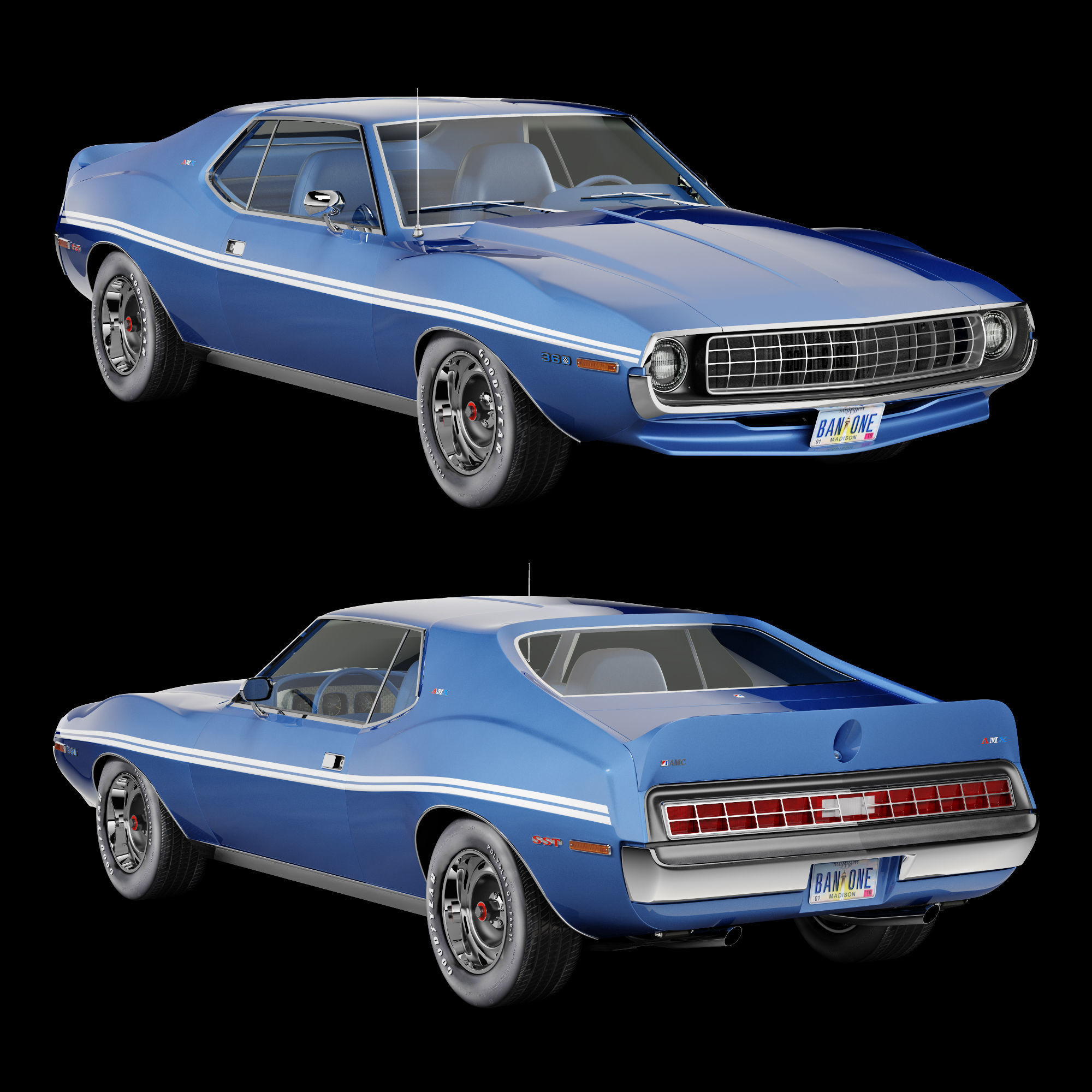 AMC AMX SST-1972 3D model_8