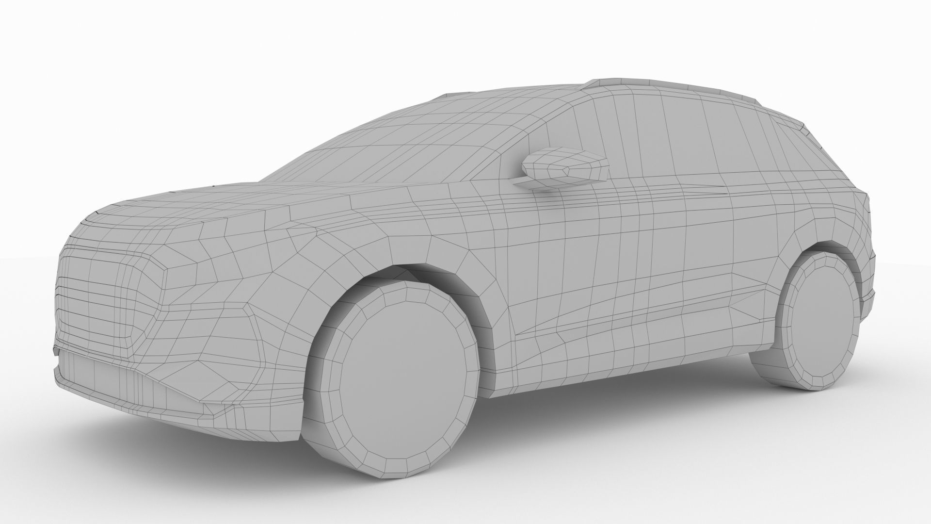 Audi Q4  e-tron 2022 Low-poly 3D model_7