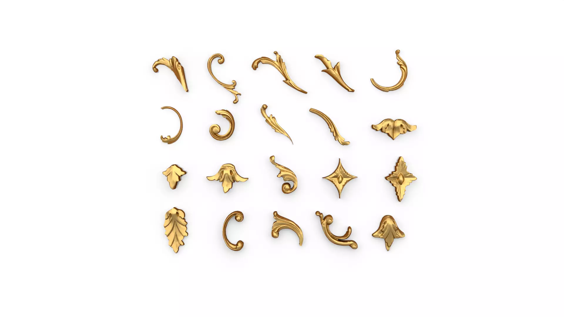 Acanthus Leaves Collection 09 3D model_0