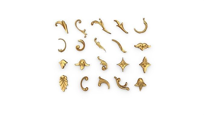 Acanthus Leaves Collection 09 3D model