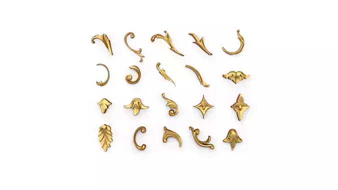 Acanthus Leaves Collection 09 3D model