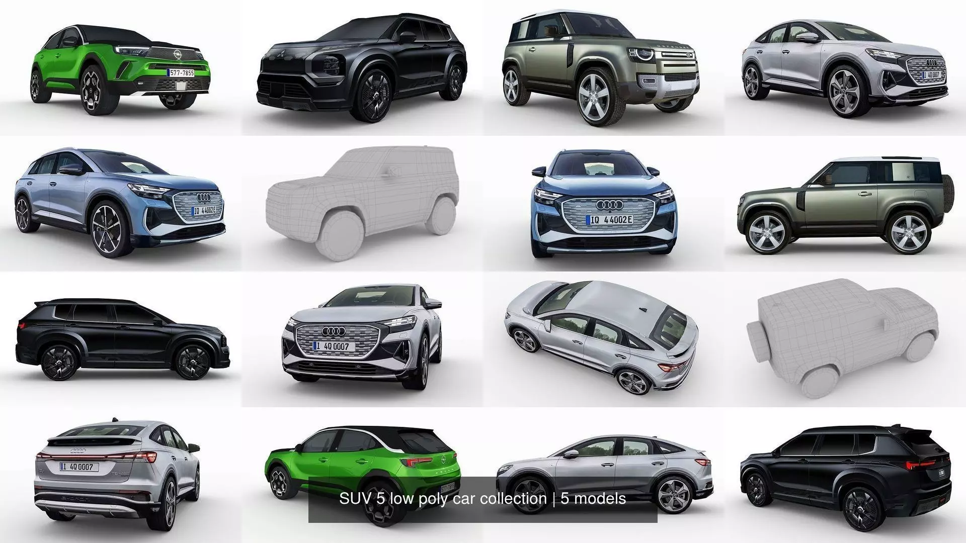 SUV 5 low poly car collection _0