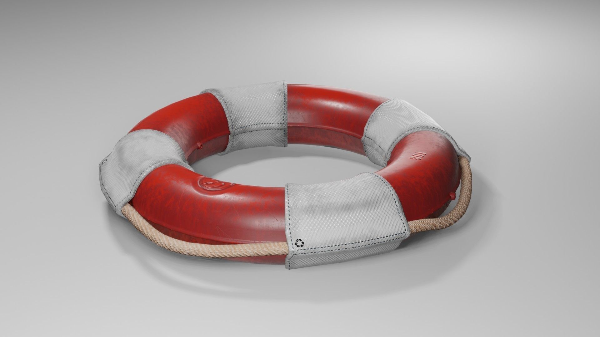 Rescue Buoy Low-poly 3D model_13