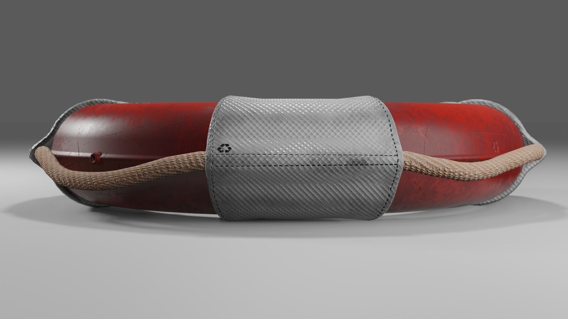 Rescue Buoy Low-poly 3D model_12