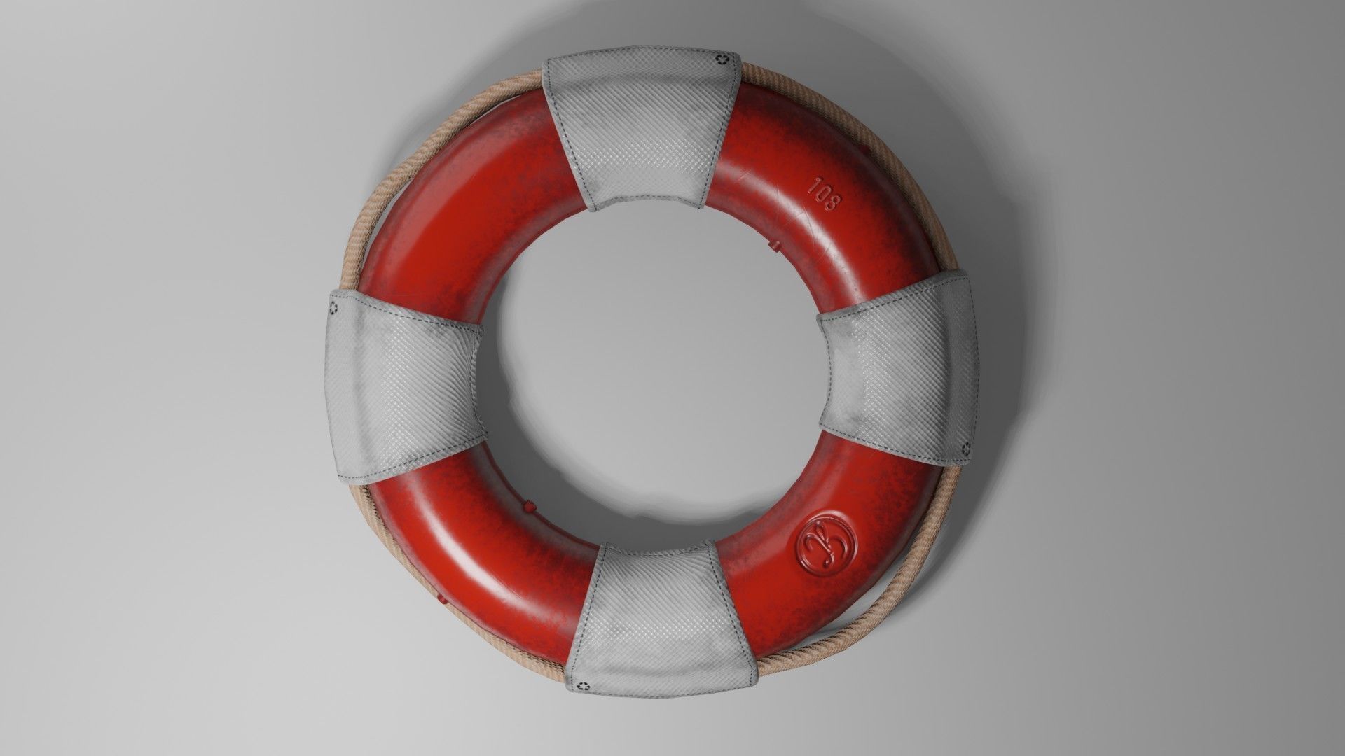 Rescue Buoy Low-poly 3D model_11
