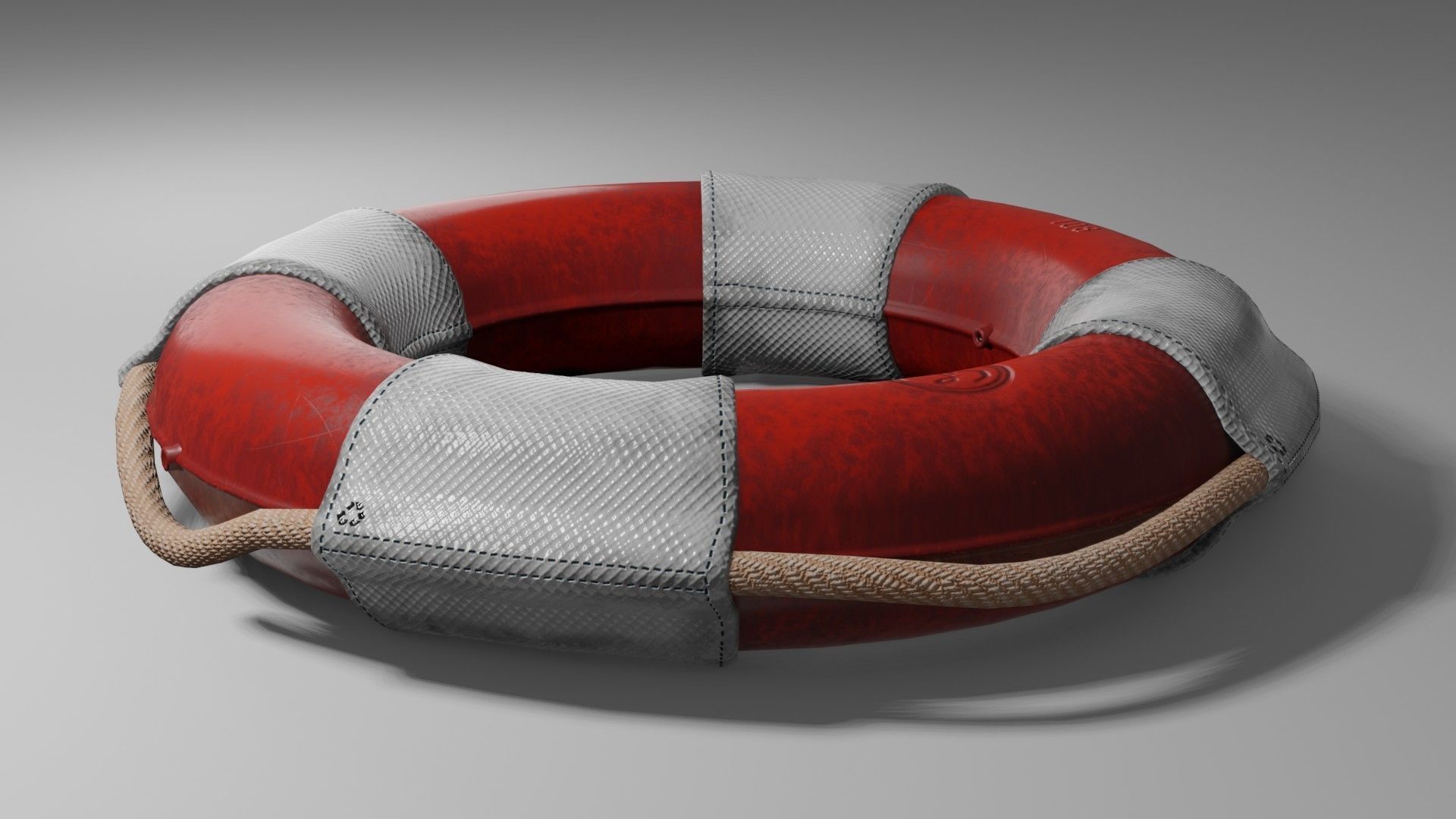 Rescue Buoy Low-poly 3D model_10